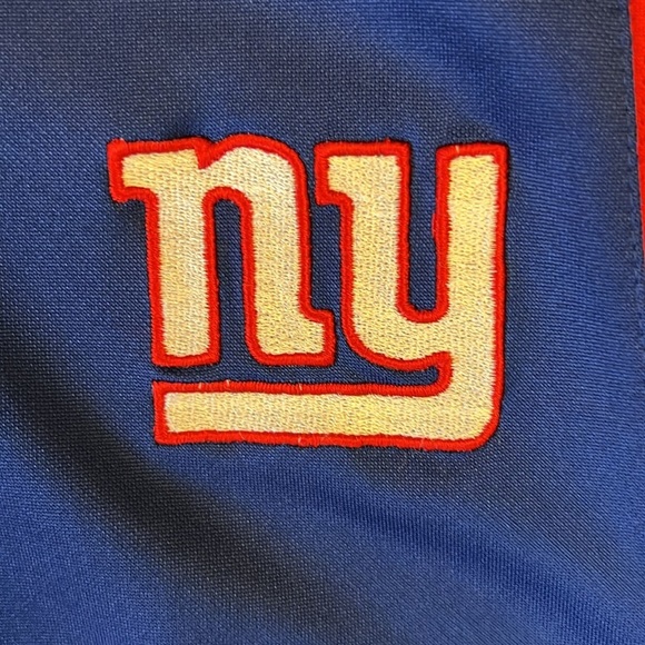 New York Giants Embroidered Short Sleeve Polo Royal Blue & Red NFL Football XL - Picture 2 of 14